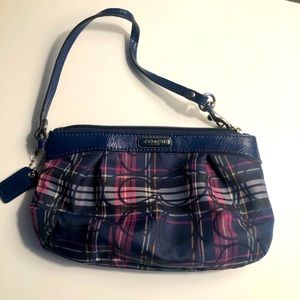 Coach plaid wristlet